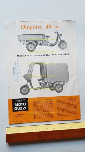 Moto Guzzi Dingotre 50 1967 motocarro depliant originale italiano