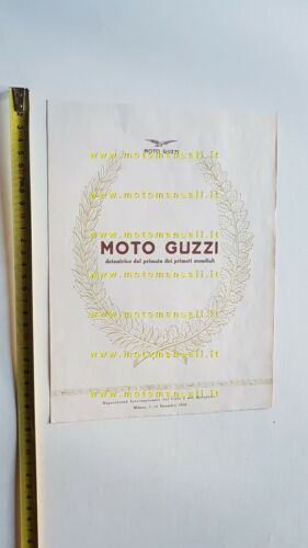 Moto Guzzi Elenco 32 Primati Mondiali 1950 depliant brochure catalogo …