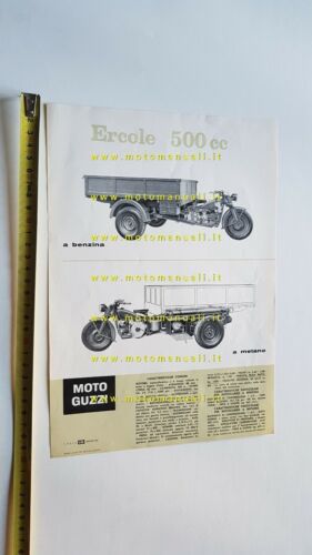 MOTO GUZZI Ercole 500 1960 depliant originale Motocarro 3-wheeler brochure