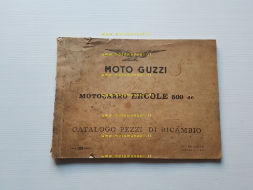 Moto Guzzi Ercole 500 Motocarro 1960 catalogo ricambi originale