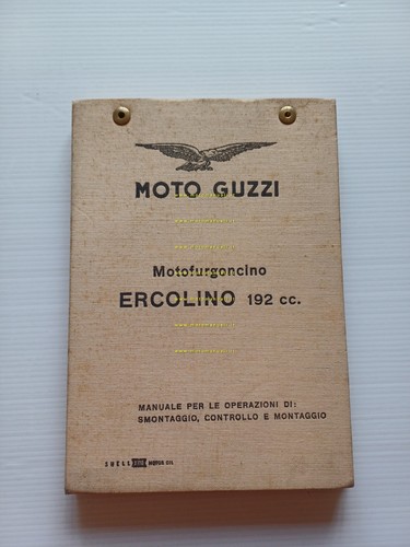 Moto Guzzi Ercolino 192 1956-57 manuale officina originale motocarro shop …