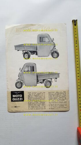 Moto Guzzi Ercolino 192 1964 depliant originale motocarro brochure