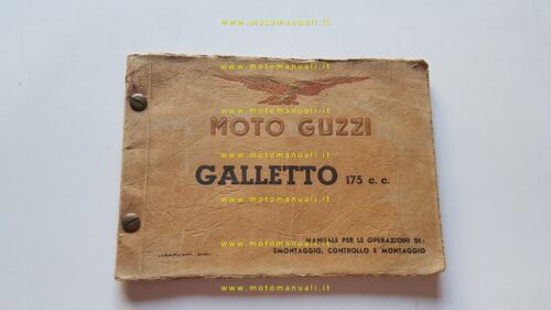 Moto Guzzi Galletto 175 1954 manuale officina originale