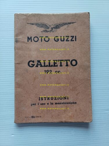 Moto Guzzi Galletto 192 1955 manuale uso manutenzione originale