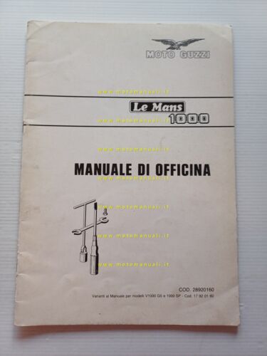 Moto Guzzi Le Mans 1000 1985 Varianti Manuale Officina SP …