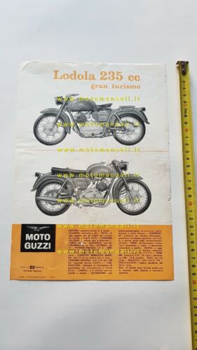 MOTO GUZZI Lodola 235 GT 1965 depliant originale italiano motorcycle …