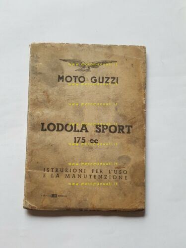 Moto Guzzi Lodola Sport 175 1959 manuale uso libretto originale …
