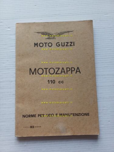Moto Guzzi Motozappa 110 1962 manuale uso manutenzione libretto originale