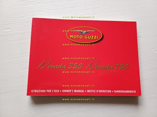 Moto Guzzi Nevada Club 350 - 750 manuale uso manutenzione …