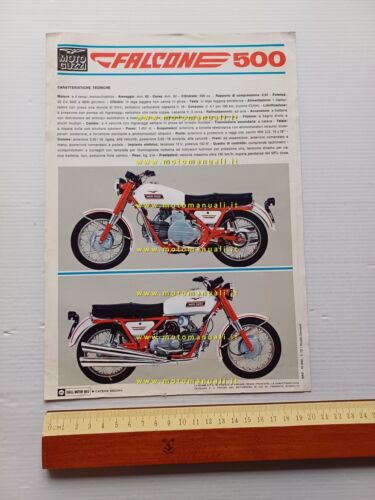MOTO GUZZI Nuovo Falcone 500 1972 depliant originale italiano