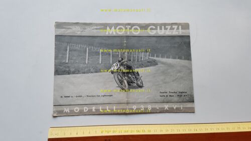 Moto Guzzi produzione modelli 1938 depliant originale italiano