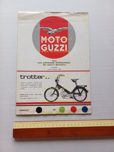 MOTO GUZZI produzione modelli 1967-68 depliant ITALIANO originale