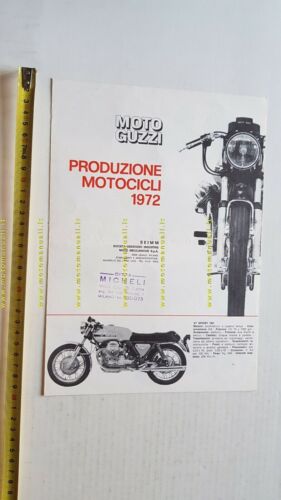 MOTO GUZZI produzione modelli 1972 depliant originale brochure