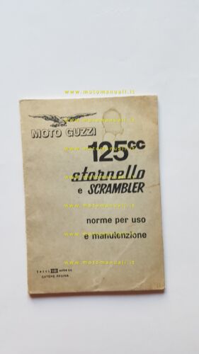 Moto Guzzi Stornello 125 - Scrambler 1968 manuale uso manutenzione …
