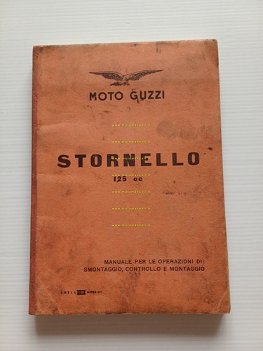 Moto Guzzi Stornello 125 1a serie 1960 manuale officina originale …