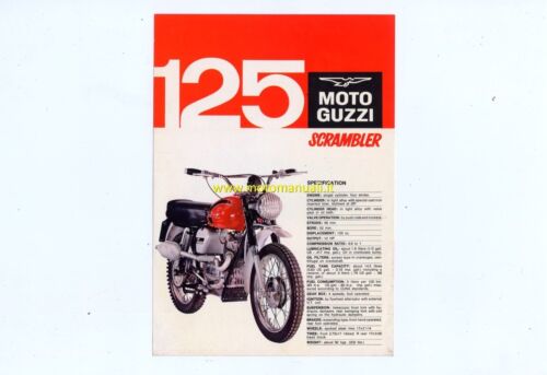 MOTO GUZZI Stornello 125 Scrambler 1966 depliant originale motorcycle brochure