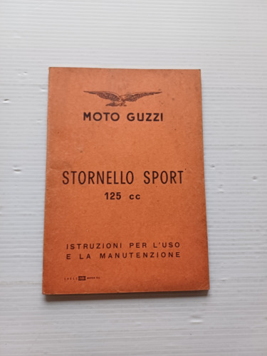 Moto Guzzi Stornello Sport 125 1961 manuale uso libretto istruzioni …