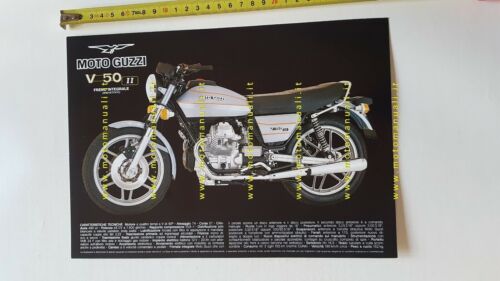 MOTO GUZZI V 50 II 1979 depliant originale italiano motorcycle …