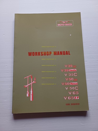 Moto Guzzi V35-50-65 1993 manuale officina TESTO INGLESE ENGLISH
