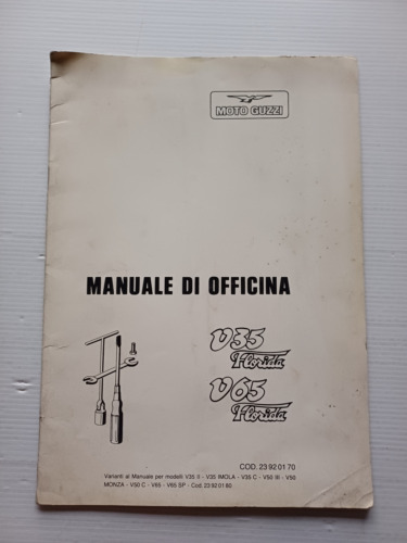 Moto Guzzi V35-V65 Florida 1985 Varianti Manuale Officina V35-50-65 originale