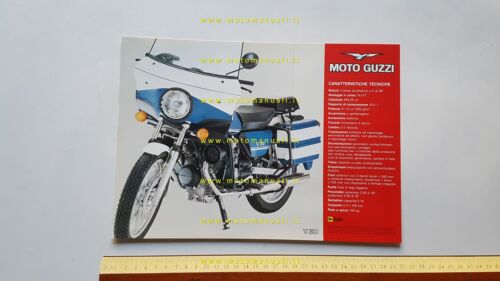 Moto Guzzi V50 500 Polizia 1978 depliant originale italiano