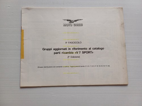 Moto Guzzi V7 Sport 750 AGGIORNAMENTO catalogo ricambi originale