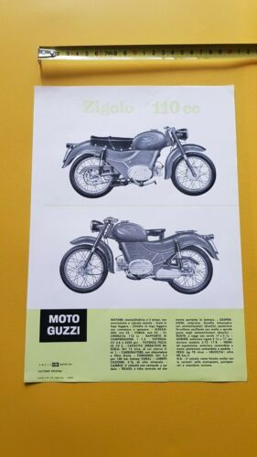 Moto Guzzi Zigolo 110 1960 depliant originale motorcycle brochure prospekt