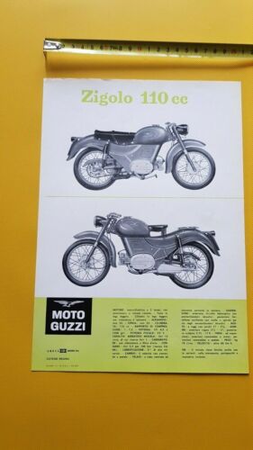 Moto Guzzi Zigolo 110 1962 depliant originale motorcycle brochure prospekt