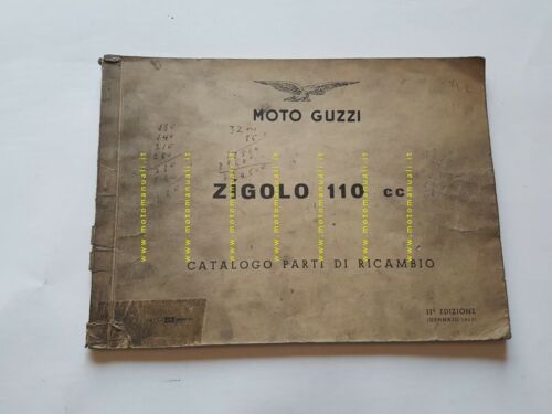 Moto Guzzi Zigolo 110 1963 catalogo ricambi ORIGINALE spare parts …