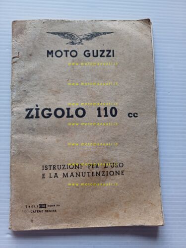 Moto Guzzi Zigolo 110 1963 manuale uso manutenzione libretto originale