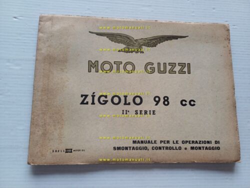 Moto Guzzi Zigolo 98 2a Serie 1958 catalogo ricambi originale
