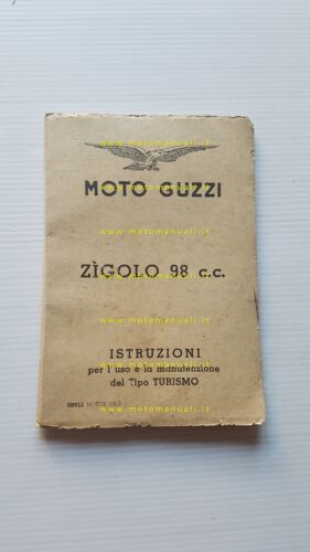 Moto Guzzi Zigolo 98 Turismo - Lusso 1954 manuale uso …