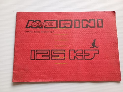 Moto Morini 125 KJ anni 80 manuale uso manutenzione libretto …