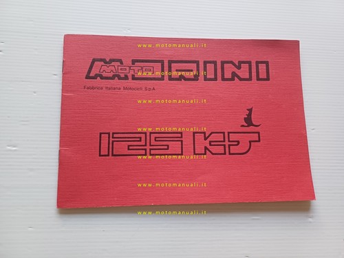 Moto Morini 125 KJ anni 80 manuale uso manutenzione libretto …