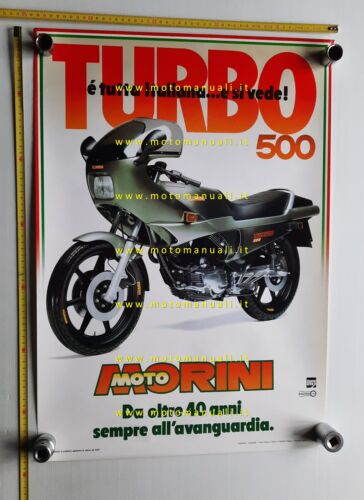 Moto Morini 500 Turbo prototipo manifesto poster originale