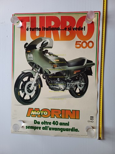 Moto Morini 500 Turbo prototipo manifesto poster originale