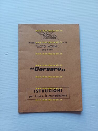 Moto Morini Corsaro 125 1a Serie manuale uso manutenzione originale