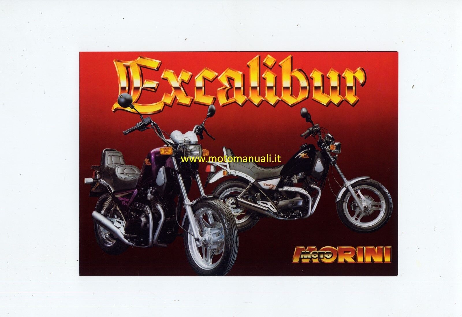 MOTO MORINI Excalibur 1986 depliant originale genuine motorcycle brochure