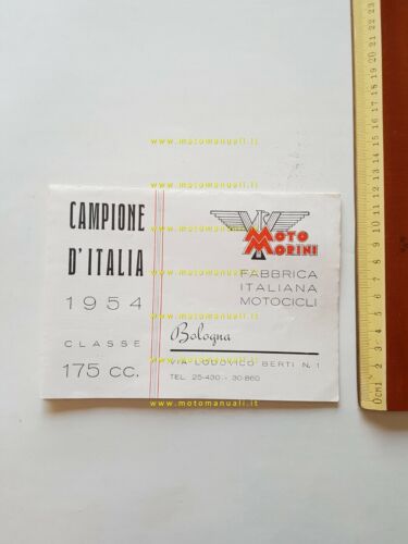 MOTO MORINI produzione modelli 1954-55 depliant originale brochure