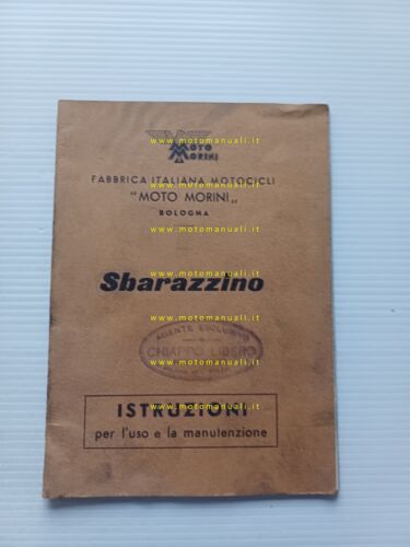 Moto Morini Sbarazzino 98 manuale uso manutenzione libretto istruzioni originale