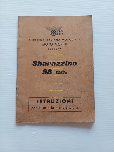 Moto Morini Sbarazzino 98 manuale uso manutenzione libretto italiano originale