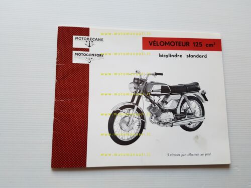 Motobecane 125 bicilindrico 1971 catalogo ricambi originale FRANCESE parts list
