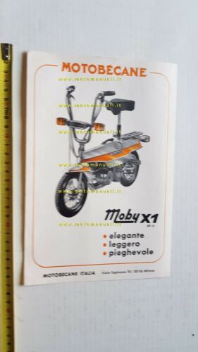 Motobecane 50 Moby X1 1973 depliant italiano originale brochure