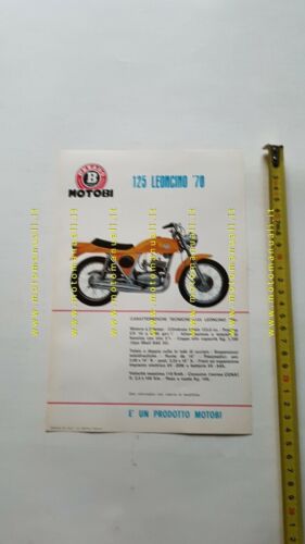 Motobi 125 Leoncino 1970 depliant originale moto italiano brochure