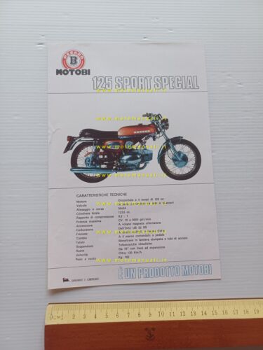 Motobi 125 Sport Special 1971 depliant italiano originale