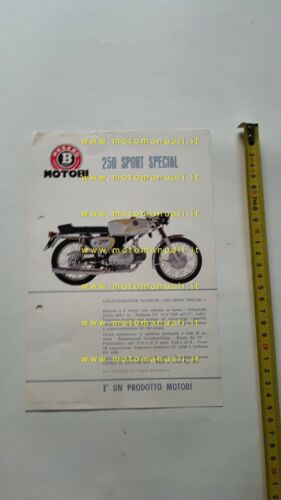 Motobi 250 Sport Special 1968 depliant originale moto italiano brochure