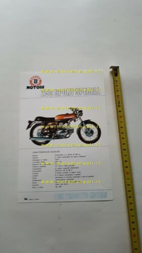 Motobi 250 Sport Special 1972 depliant originale moto italiano brochure