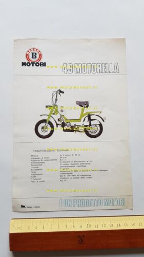 Motobi 49 Motorella 1971 depliant originale