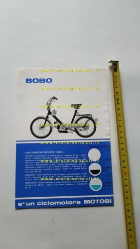 Motobi 50 Bobo 1968 depliant originale ciclomotore italiano brochure moped