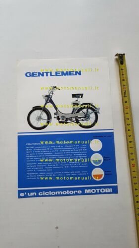 Motobi 50 Gentlemen 1968 depliant originale ciclomotore italiano brochure moped